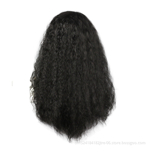 synthetic lace front corn perm wig, long curly fluffy synthetic wig in stock